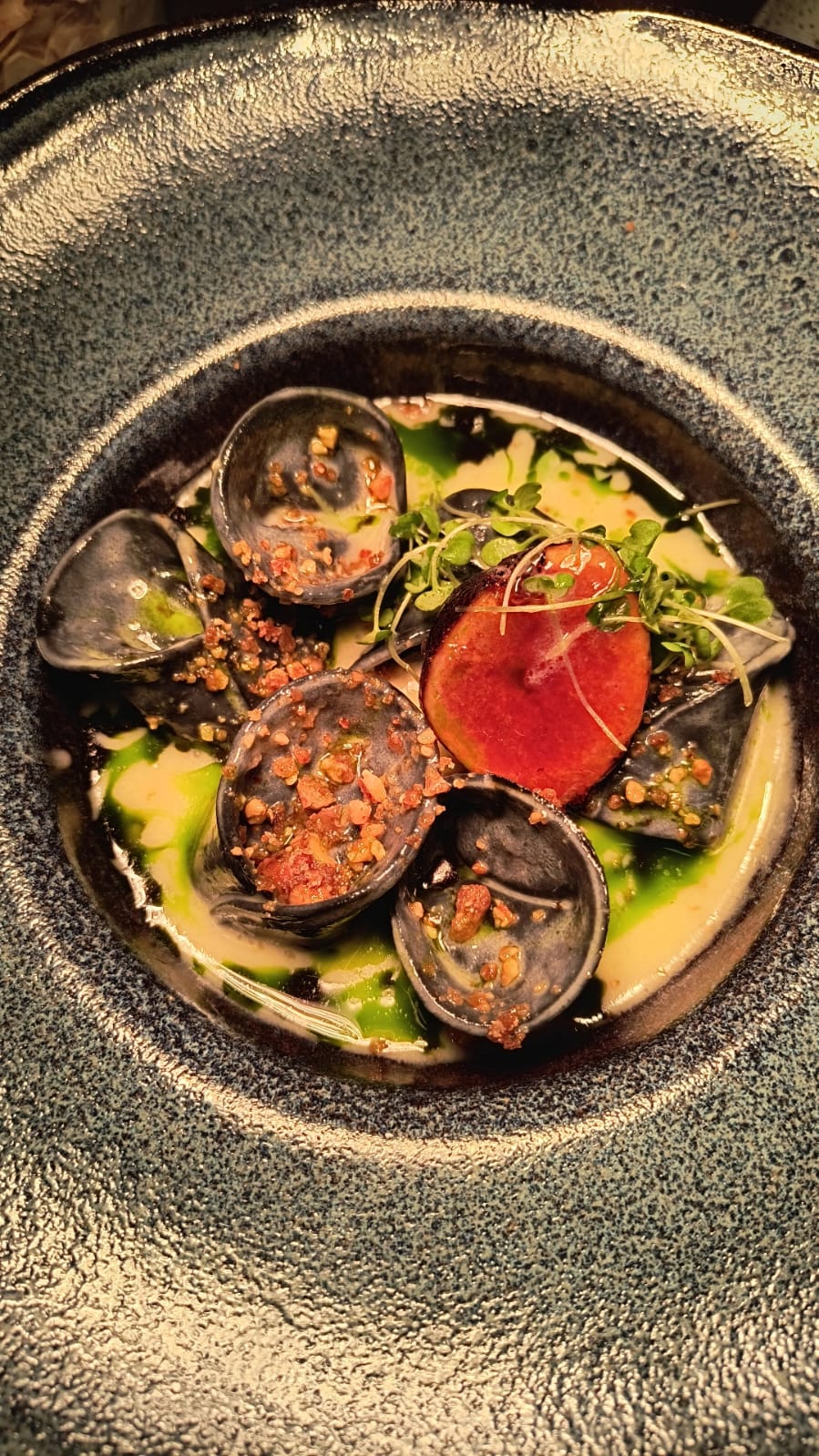 Prato de mariscos criado em projeto gastronômico